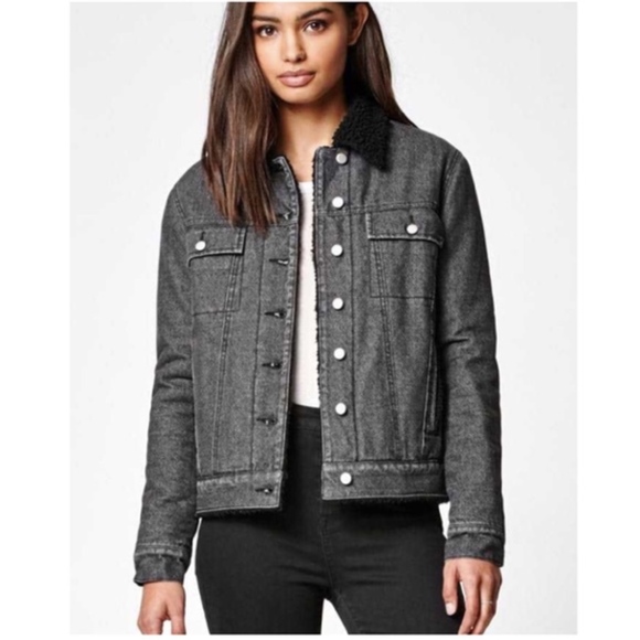 Kendall Kylie Sherpa Denim Jacket 